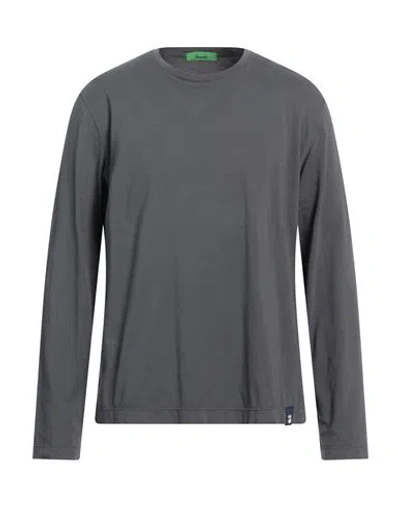 Drumohr Man T-shirt Lead Size Xxl Cotton In Grey