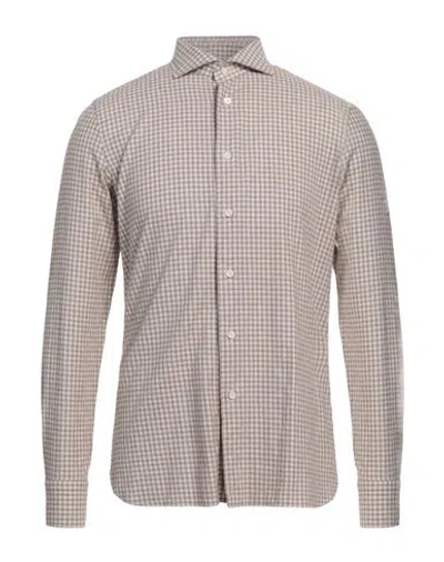 Truzzi Man Shirt Beige Size 15 ¾ Cotton In Beige