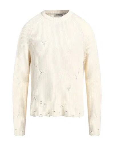 A Paper Kid Man Sweater Ivory Size Xl Cotton In White