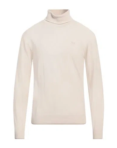 Berna Man Turtleneck Beige Size L Wool, Viscose, Polyamide, Cashmere In Beige