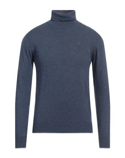 Berna Man Turtleneck Navy Size Xxl Wool, Viscose, Polyamide, Cashmere In Navy