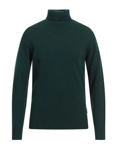 Berna Man Turtleneck Emerald Green Size 3xl Wool, Polyamide In Green