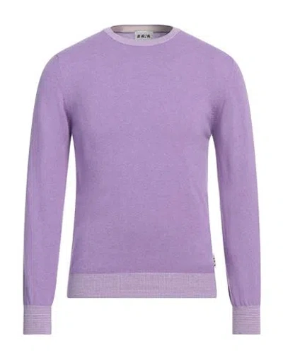Berna Man Sweater Lilac Size Xxl Wool, Viscose, Polyamide, Cashmere In Purple
