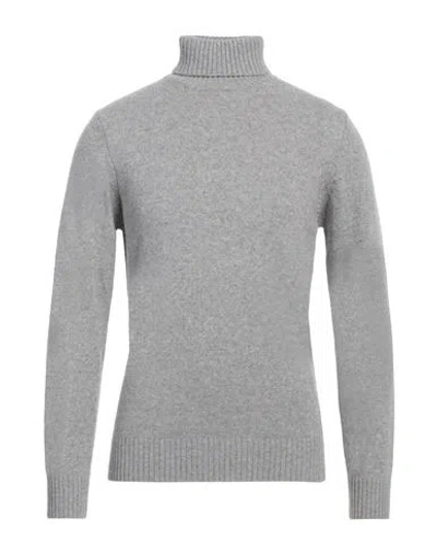Berna Man Turtleneck Grey Size 3xl Wool, Polyamide In Grey