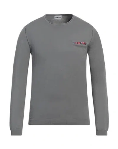 Berna Man Sweater Grey Size Xxl Cotton In Grey