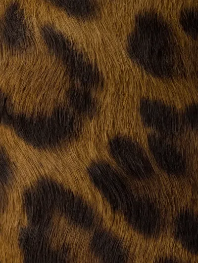 Prada Leopard-print Leather Mules In ニュートラル
