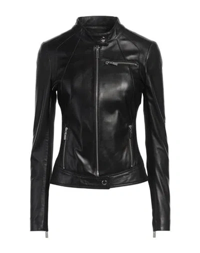 Arma Woman Jacket Black Size 10 Lambskin In Black