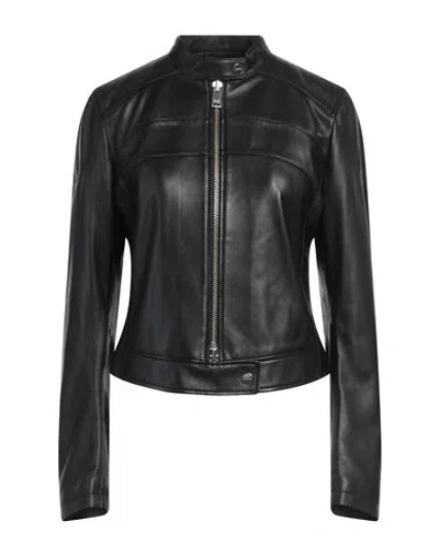 Arma Woman Jacket Black Size 10 Lambskin In Black