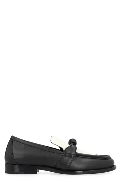Bottega Veneta Astaire Leather Loafers In Black
