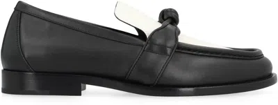 Bottega Veneta Astaire Leather Loafers In Black
