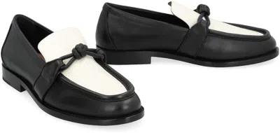 Bottega Veneta Astaire Leather Loafers In Black