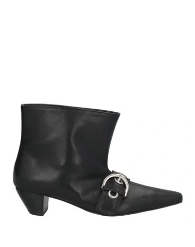 Low Classic Woman Ankle Boots Black Size 7 Cow Leather In Black