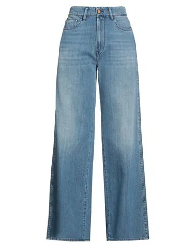 3x1 Nyc Woman Jeans Blue Size 28 Cotton In Blue