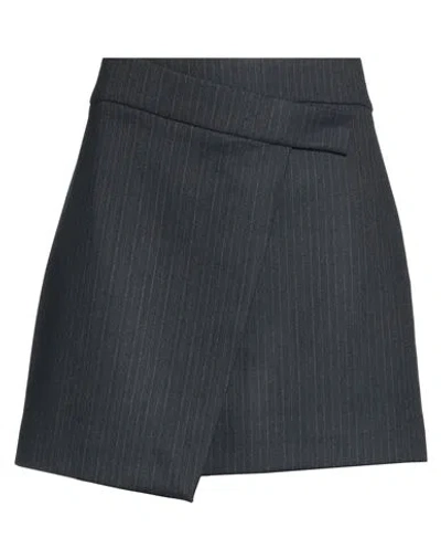 Rae Woman Mini Skirt Midnight Blue Size 8 Viscose, Pes, Elastane In Blue