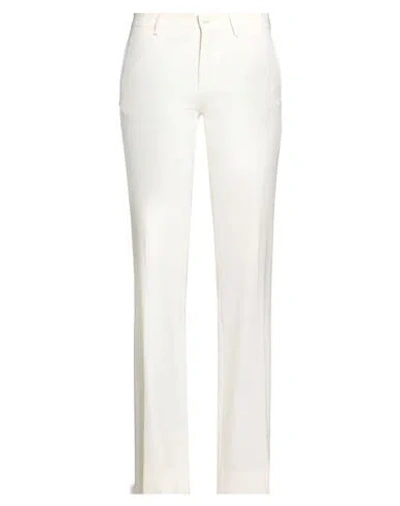 Luigi Bianchi Mantova Woman Pants Cream Size 6 Virgin Wool In White