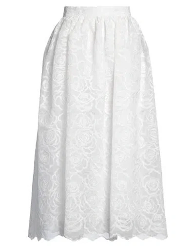 Vivetta Woman Midi Skirt White Size 2 Polyester In White