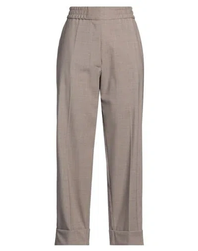 P.a.r.o.s.h P. A.r. O.s. H. Woman Pants Taupe Size S Virgin Wool, Elastane In Grey