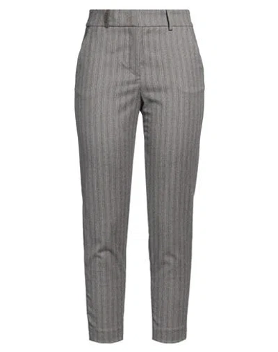 Peserico Woman Pants Grey Size 4 Virgin Wool, Cashmere, Elastane In Gray