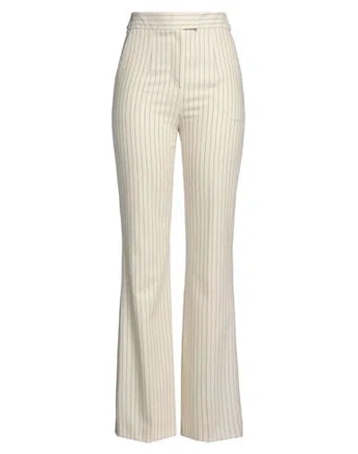 Galvan  London Galvan London Woman Pants Off White Size 8 Virgin Wool, Elastane, Cotton In Off White