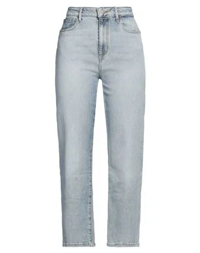 Guess Woman Denim Pants Blue Size 28w-30l Cotton In Blue