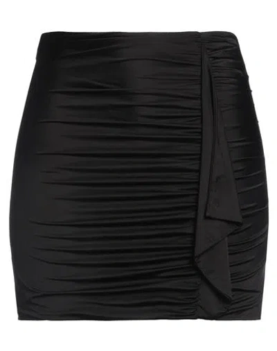 Pinko Woman Mini Skirt Black Size M Acetate, Elastane In Black