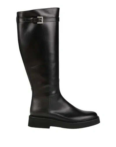 Doucal's Woman Boot Black Size 8 Leather In Black