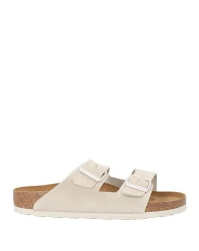 Birkenstock Arizona 1024554 Sandal Mens 13-13.5 White Soft Footbed Slide Zpo1366 In Beige