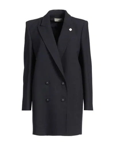 Lardini Woman Blazer Midnight Blue Size 10 Polyester, Wool, Elastane In Blue