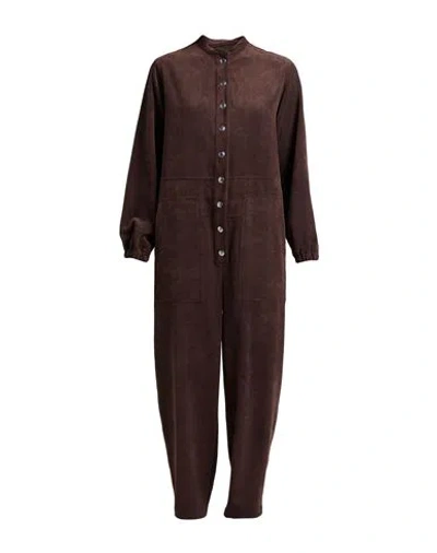 8PM 8PM WOMAN JUMPSUIT CHOCOLATE BROWN SIZE S POLYESTER, NYLON, ELASTANE 