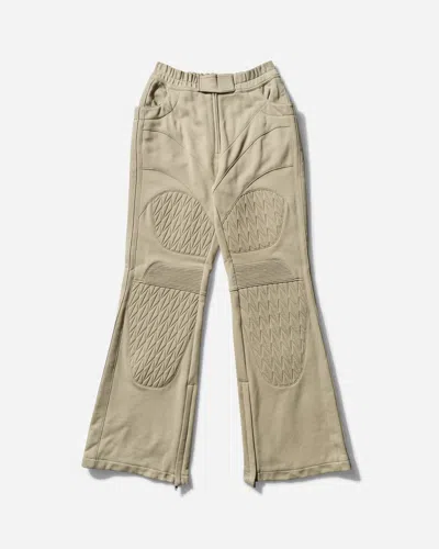 Dingyun Zhang Men S Quilted Biker Sweatpants Sand In Green