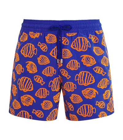 Vilebrequin Mens Marrakech Moorea Graphic-print Swim Shorts Xxl In Blue