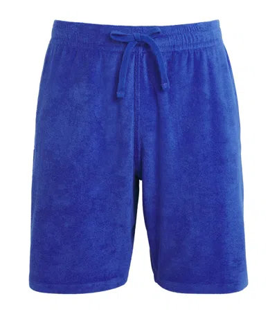Vilebrequin Cotton-blend Terry Bolide Bermuda Shorts In Blue