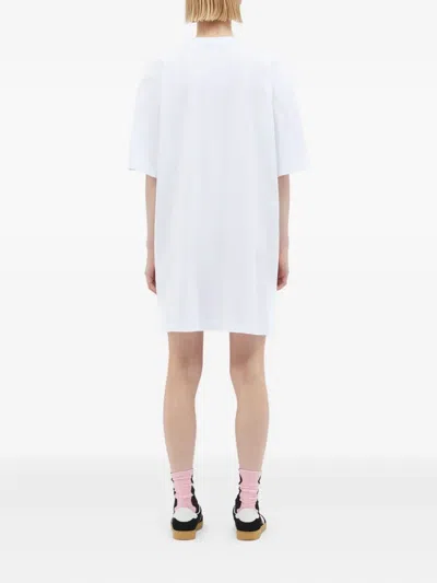 Msgm T-shirt Dress With Print In White