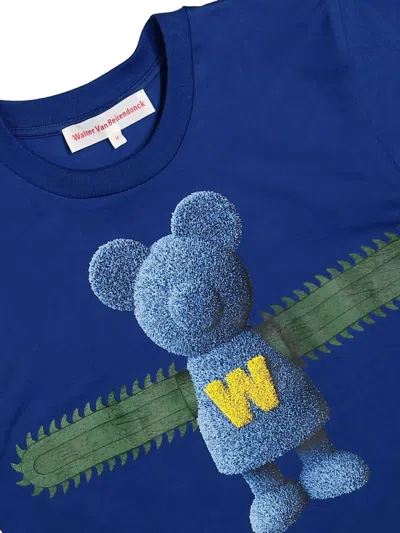 Walter Van Beirendonck Bear Micro T-shirt In Blue