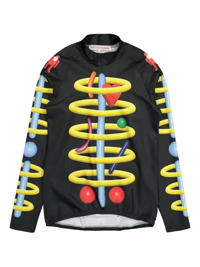 Walter Van Beirendonck Black Void Clown Bike Turtleneck In Black