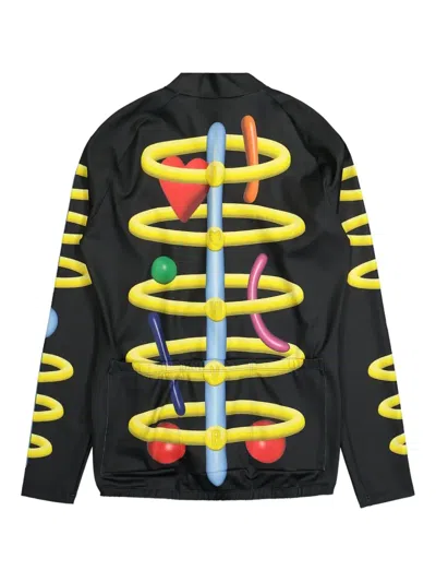 Walter Van Beirendonck Black Void Clown Bike Turtleneck In Black