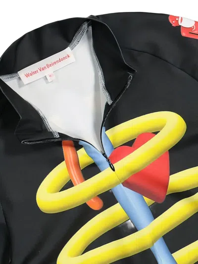 Walter Van Beirendonck Black Void Clown Bike Turtleneck In Black