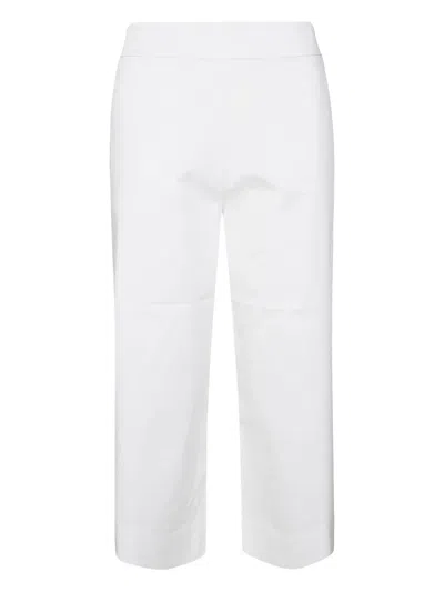 Alpha Studio Straight-leg Trousers In White