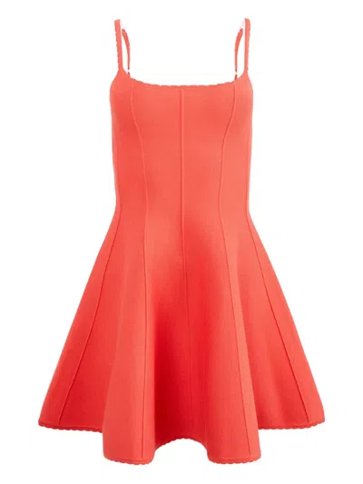 Fleur Du Mal Flared Corset Dress In Pink