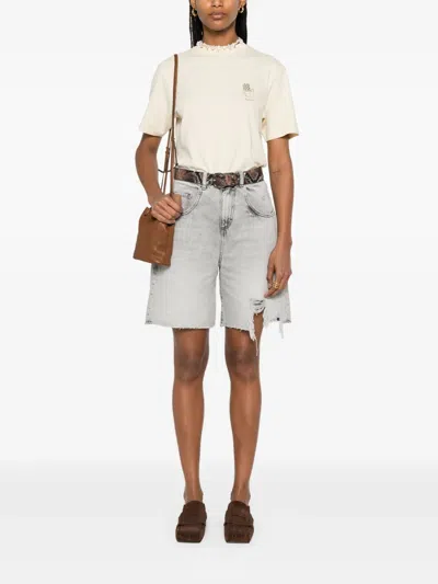 Icon Denim Lea Shorts In Grey