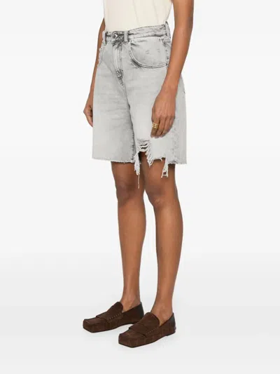 Icon Denim Lea Shorts In Grey