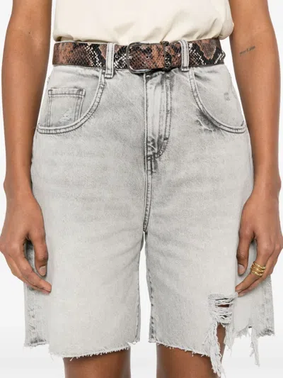 Icon Denim Lea Shorts In Grey