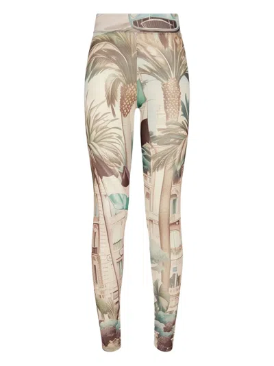 Philipp Plein Racing Leggings In Neutrals