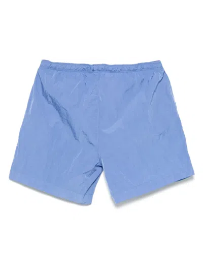 C.p. Company Eco-chrome R Logo Swim Shorts In Blue