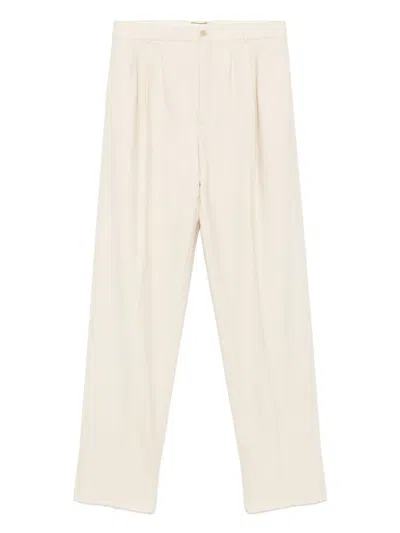 Saint Laurent Pantalon Constructio In Neutrals