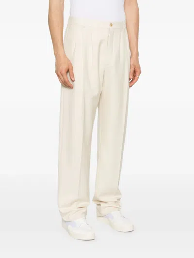 Saint Laurent Pantalon Constructio In Neutrals
