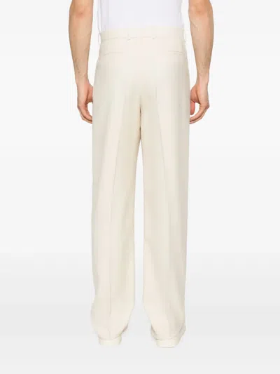 Saint Laurent Pantalon Constructio In Neutrals