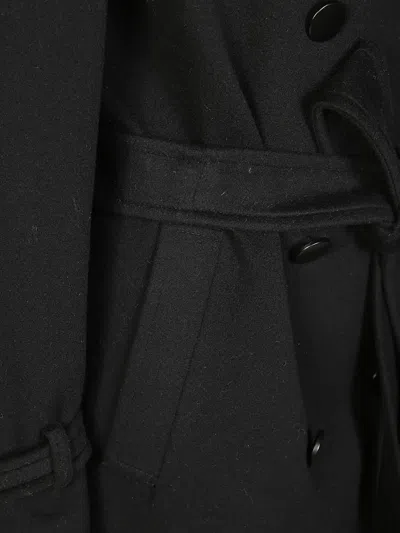 Tagliatore Belted Coat In Black