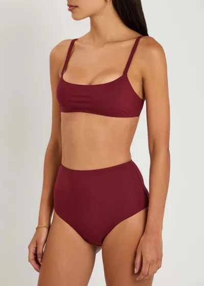 Lido Undici High Waist Bikini In Dark Red