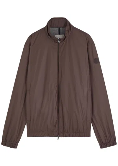 Moncler Meidassa Shell-satin Jacket In Brown